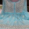 Georgette_short_gown_with_chikankari_work