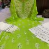 Georgette_bell_sleeves_rose_kurti_with_mirror_and_chikankari_work