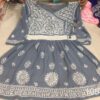 Georgette_short_top_with_chikankari_work