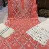 Georgette_kurti_with_mirror_and_chikankari_work