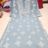 Georgette_gala_buti_kurti_with_chikankari_work