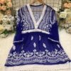 Georgette_lace_short_top_with_chikankari_work