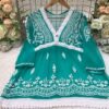 Georgette_lace_short_top_with_chikankari_work