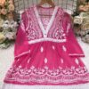 Georgette_lace_short_top_with_chikankari_work
