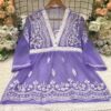 Georgette_lace_short_top_with_chikankari_work