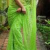 Georgette_tepachi_saree_&_blouse_with_chikankari_work