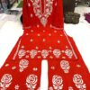 Rayon_rose_work_kurti_&_plazo_set_with_chikankari_work