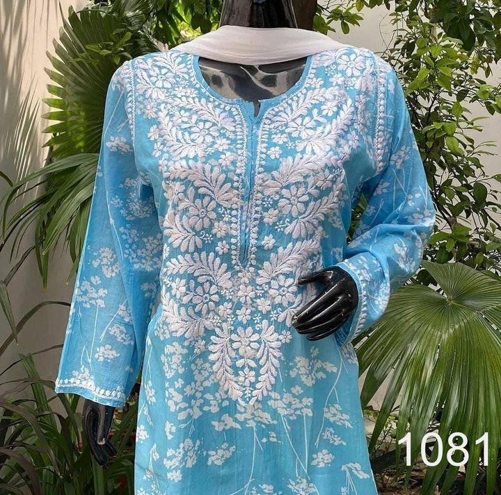 Mul_mul_printed_cotton_kurti_with_chikankari_work