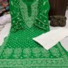Georgette_bell_sleeves_daman_rose_keel_jaal_kurti_with_chikankari_work