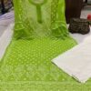 Georgette_bell_sleeves_daman_rose_keel_jaal_kurti_with_chikankari_work