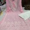 Georgette_bell_sleeves_daman_rose_keel_jaal_kurti_with_chikankari_work