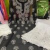 Georgette_rose_kurti_with_mirror_and_chikankari_work