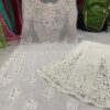 Georgette_rose_kurti_with_mirror_and_chikankari_work