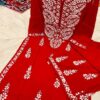 Exclusive_Lucknowi_chikankari_soft_Rayon_kurti_&_plazo_set_with_chikankari_work