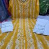 Georgette_back_panel_anarkali_kurti_with_mirror_and_chikankari_work
