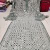 Georgette_bell_sleeves_chikankari_kurti_with_perl_&_mirror_work