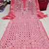 Georgette_bell_sleeves_chikankari_kurti_with_perl_&_mirror_work