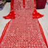 Georgette_bell_sleeves_chikankari_kurti_with_perl_&_mirror_work