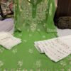 Georgette_patya_gala_buti_kurti_with_gota_and_chikankari_work