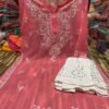 Georgette_kurti_with_mirror_and_chikankari_work
