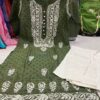 Chanderi_cotton_kurti_with_chikankari_work