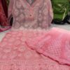 Georgette_kurti_&_Sharara_dye_set_with_chikankari_work