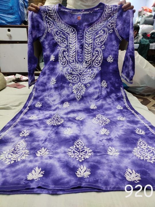 Cotton_tye_&_dye_kurti_with_chikankari_work