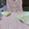 Georgette_Patti_jaal_kurti_with_chikankari_work