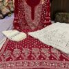 Georgette_rose_bell_sleeves_kurti_with_mirror_and_chikankari_work