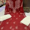 Georgette_patya_gala_buti_kurti_with_chikankari_work