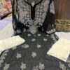 Georgette_patya_gala_buti_kurti_with_chikankari_work