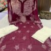 Georgette_patya_gala_buti_kurti_with_chikankari_work