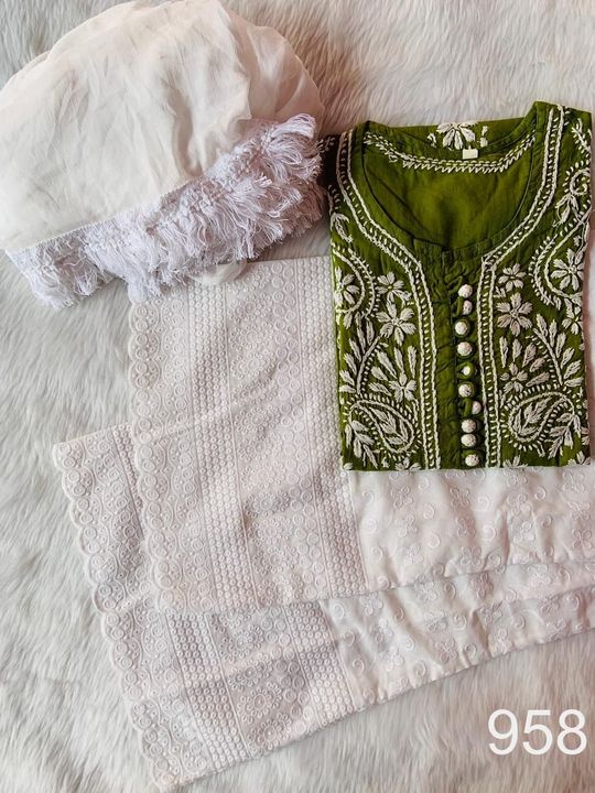 Cotton_qureshia_button_kurti_with_chikankari_work