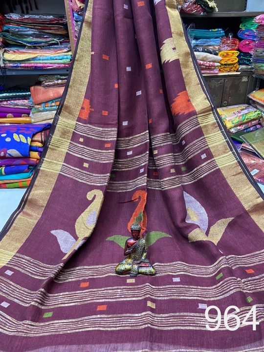 Pure_Linen_jamdani_saree