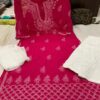 Georgette_Mahi_daman_kurti_with_chikanari_work
