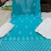 Georgette_Mahi_daman_kurti_with_chikanari_work