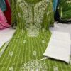 Rayon_gala_buti_kurti_chikankari_work