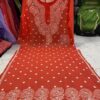 Georgette_rose_keel_kurti_with_chikankari_work