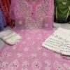 Georgette_kurti_with_mirror_and_chikankari_work