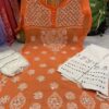 Georgette_kurti_with_mirror_and_chikankari_work