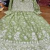 Vescouse_printed_gown__kurti_with_chikankari_work