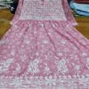 Vescouse_printed_gown__kurti_with_chikankari_work