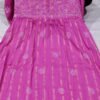 Slub_cotton_fabric_chanderi_linen_gown_kurti_with_chikankari_work