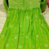 Slub_cotton_fabric_chanderi_linen_gown_kurti_with_chikankari_work