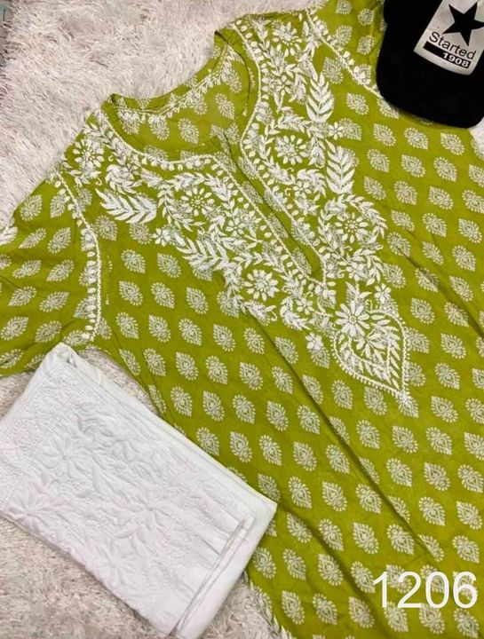 Mul_mul_printed_cotton_kurti_with_chikankari_work