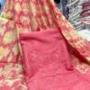 Soft_pure_Chanderi_silk_kurti_piece_with_chikankari_work