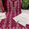 Georgette_kurti_with_mirror_and_chikankari_work