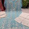 Georgette_kurti_with_mirror_and_chikankari_work