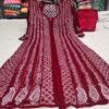 Georgette_front_open_anarkali_kurti_with_chikankari_work