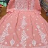 Slub_cotton_gown_kurti_with_chikankari_work